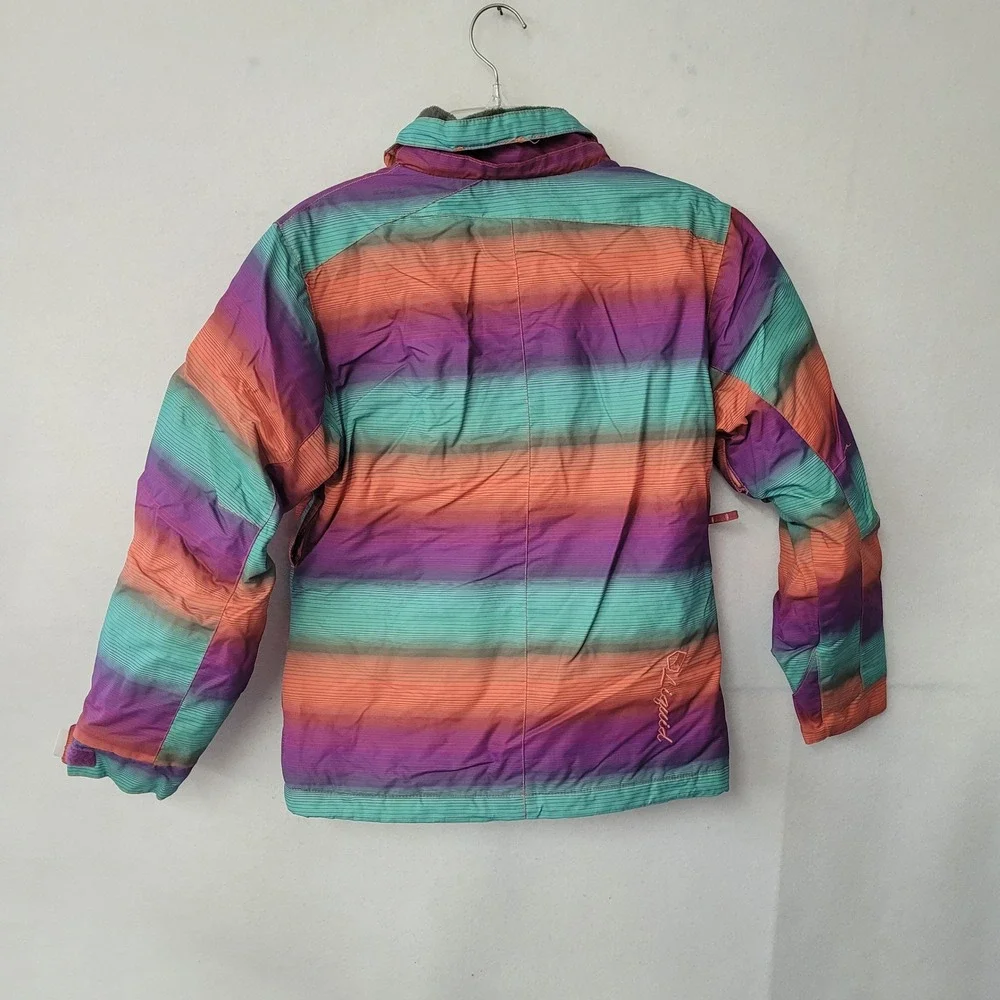 Liquid Venture Ski Snowboard Jacket Kids M‎ Rainbow Stripe Waterproof Breathable